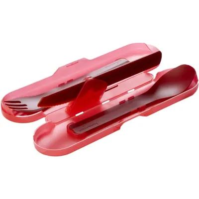 Набор столовых приборов Humangear GoBites Trio. Red - Robinzon.ua