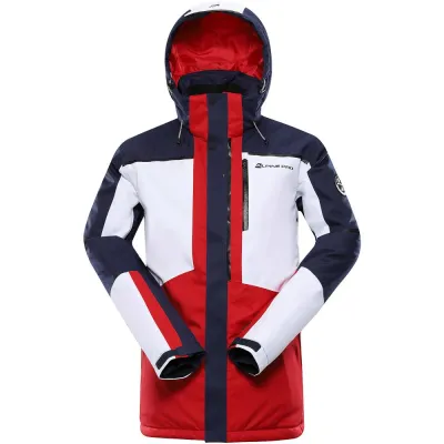 Гірськолижна чоловіча тепла мембранна куртка Alpine Pro MALEF, Red/Dark blue, L (MJCY574442 L) - Robinzon.ua