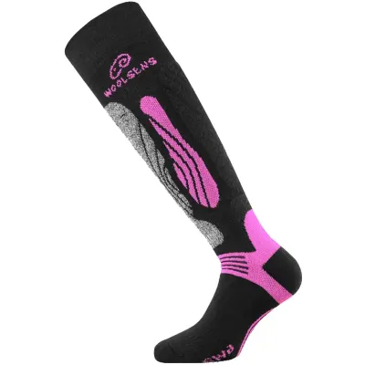 Термоноски лыжные Lasting SWI, black/pink, S (SWI 904) - Robinzon.ua