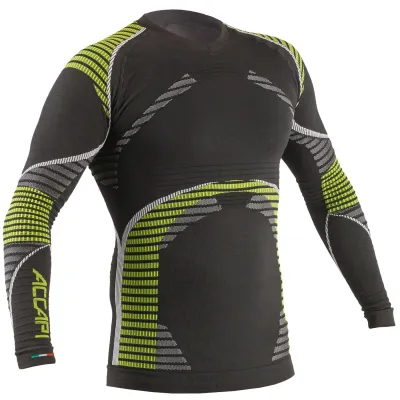 Термофутболка с длинным рукавом мужская Accapi HealthPower, Black/Lime, M/L (ACC NA401.909-ML) - Robinzon.ua