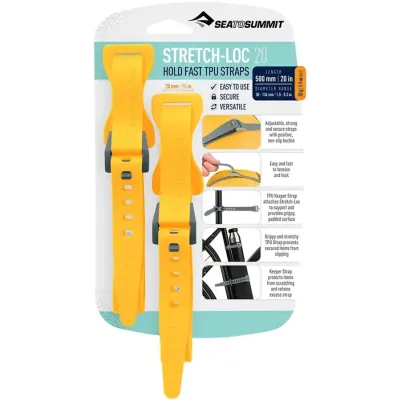 Набор стяжек Stretch-Loc 20 20mmx500mm 2 Pack, Yellow от Sea to Summit (STS ASLSTRP20X500YW) - Robinzon.ua