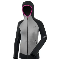 Женская флисовая кофта с рукавом реглан Dynafit Transalper Light PTC W Hoody, gray/black, 44/38 (711770912) - Robinzon.ua