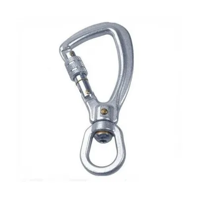 Карабін з вертлюгом Singing Rock Twister Hook,Screw Gate Zink-plated (SR K36421.ZO) - Robinzon.ua