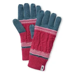 Перчатки Smartwool Popcorn Cable Glove, Prussian Blue (SW SW011470.D17) - Robinzon.ua