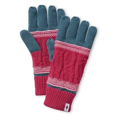 Рукавички Smartwool Popcorn Cable Glove, Prussian Blue (SW SW011470.D17) - Robinzon.ua