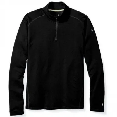 Термофутболка чоловіча Smartwool Merino 150 Baselayer 1/4 Zip Black, р.L (SW 14070.001-L) - Robinzon.ua
