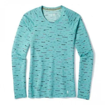 Футболка женская Smartwool Merino 150 Baselayer Print Long Sleeve Nile Blue, р.S (SW 15574.B46-S) - Robinzon.ua