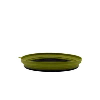 Тарелка Tramp плоская силиконовая с пластиковым дном олива 1070 мл TRC-124 - Robinzon.ua