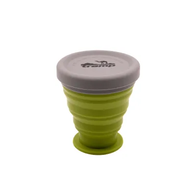Стакан складной TRAMP силиконовый с крышкой 200мл UTRC-126-green - Robinzon.ua