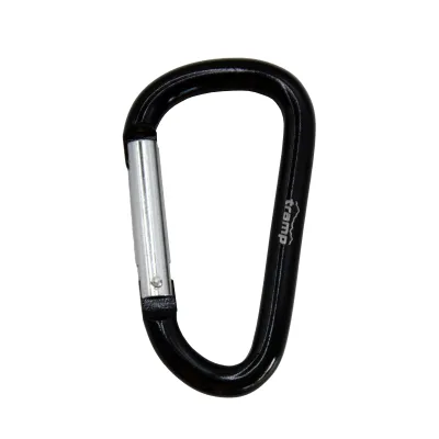 Карабин Tramp алюминиевый, размер 7 см, без муфты, черный UTRA-301-black - Robinzon.ua