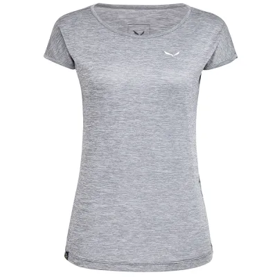 Женская футболка Salewa Puez Melange Dry W S/S Tee, gray, 46/40 (265380538) - Robinzon.ua
