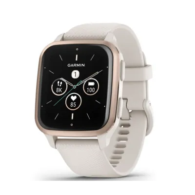 Смарт-часы Garmin Venu Sq 2 Music Edition айвори с персиково-золотистым безелем 010-02700-11 - Robinzon.ua