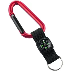 Munkees 3228 карабін 8 mm with strap, compass, keyring red Munkees 3228 карабін 8 mm with strap, compass, keyring red - Robinzon.ua
