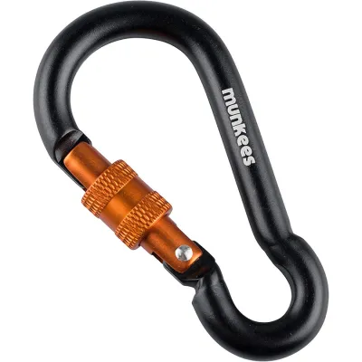 Munkees 3249 карабин Pear with Screw Lock 8 mm x 80 mm black - Robinzon.ua