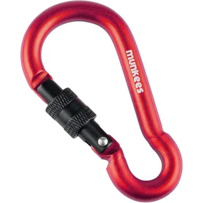 Munkees 3249 карабін Pear with Screw Lock 8 mm x 80 mm red - Robinzon.ua