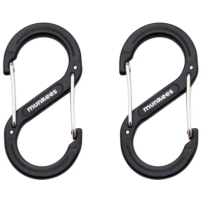 Munkees 3276 карабіни Forged S 6 mm x 60 mm 2-Pack black - Robinzon.ua