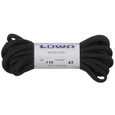 Шнурки LOWA ATC Lo 110 см - черный, мультифункциональные - 830586-0999 - Robinzon.ua