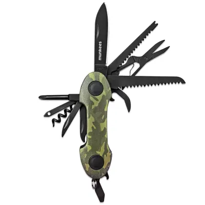 Munkees 2579 брелок-мультиинструмент Pocket Knife Camo green - Robinzon.ua