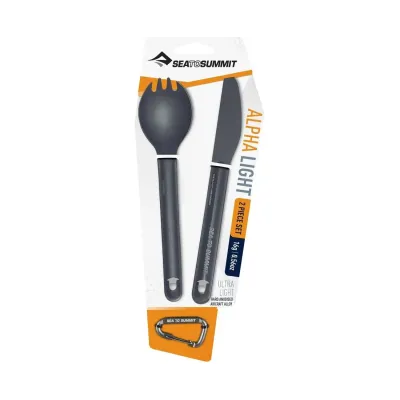 Набор столовых приборов Alpha Light Cutlery Set Grey от Sea to Summit (STS ACUTALSET2) - Robinzon.ua
