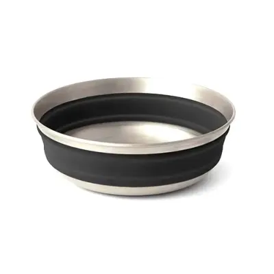 Миска складная Sea to Summit Detour Stainless Steel Collapsible Bowl, Beluga Black, L (STS ACK039011-060105) - Robinzon.ua