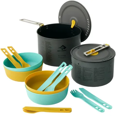 Набор посуды Sea to Summit Frontier UL Two Pot Cook Set, 14 предметів, на 4 персони (STS ACK027031-122106) - Robinzon.ua
