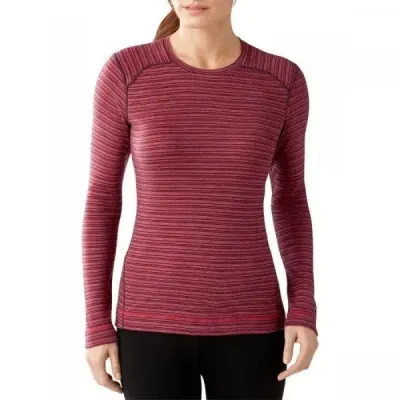 Термофутболка жіноча Smartwool Merino 250 Baselayer Pattern Crew Aubergin Heather, р.XS (SW SS226.765-XS) - Robinzon.ua
