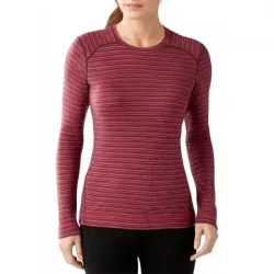 Термофутболка жіноча Smartwool Merino 250 Baselayer Pattern Crew Aubergin Heather, р.XS (SW SS226.765-XS) - Robinzon.ua