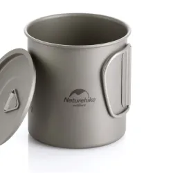 Титанова кружка з кришкою Naturehike 600 мл NH20CJ005 - Robinzon.ua