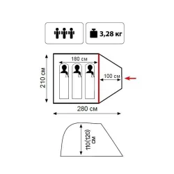 Намет Tramp Lite Fly 3 одношаровий UTLT-003-olive New - Robinzon.ua