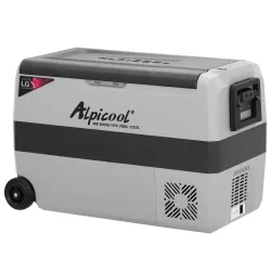 Компресорний автохолодильник Alpicool T50 (LG) (двокамерний, 50 літрів). Режим роботи до -20℃. Живлення 12, 24, 220 вольт - Robinzon.ua
