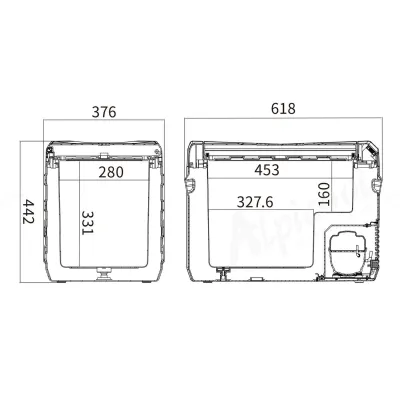 Компрессорный автохолодильник Alpicool NL40 (35 литров). До -20 ℃. Питание 12, 24, 220 вольт - Robinzon.ua
