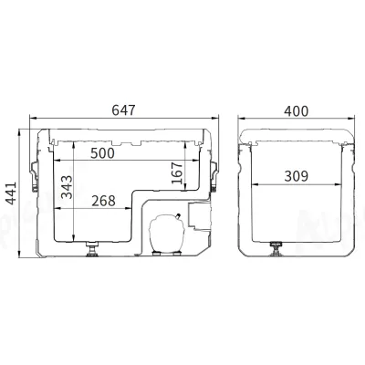 Компрессорный автохолодильник Alpicool TS40 (LG Compressor). 40 литров. До -20℃. Питание - 12, 24, 220 вольт - Robinzon.ua