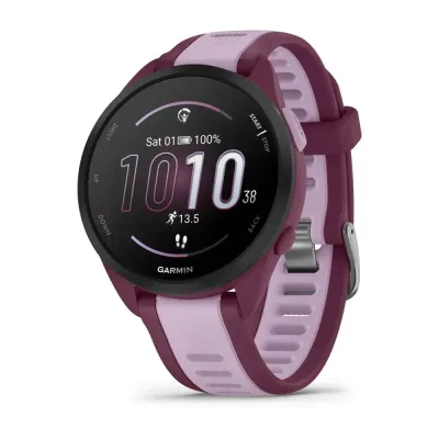 Смарт-годинник Garmin Forerunner 165 Music, силіконовий ремінець ягідно-бузковий - Robinzon.ua