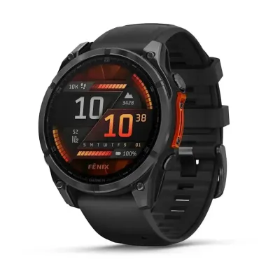 Смарт-часы Garmin Fenix 8 – 47 мм, AMOLED, сланцево-серые с черным силиконовым ремешком - Robinzon.ua