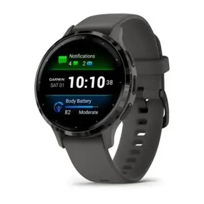 Смарт-часы Garmin Venu 3s, безель из нержавеющей стали с корпусом цвета гальки и силиконовым ремешком - Robinzon.ua