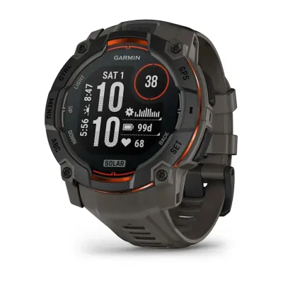 Смарт-годинник Garmin Instinct 3 (50 мм) Solar чорний/вугільний - Robinzon.ua