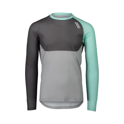 Джерси POC MTB Pure LS Jersey, Lt Fluorite Green/Sylvanite Grey/Alloy Grey, S (PC 528448320SML1) - Robinzon.ua