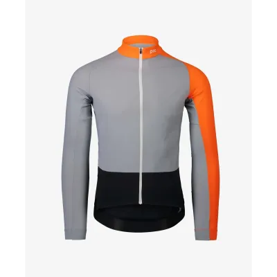 Велоджерси с длинным рукавом POC Essential Road Mid LS Jersey,Granite Grey/Zink Orange, S (PC 582108287SML1) - Robinzon.ua