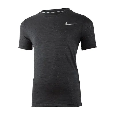 Детская Футболка Nike B NK DF SS MILER TOP Черный XS (DD3055-010 XS) - Robinzon.ua