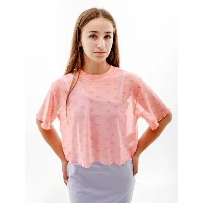 Женская Футболка Nike W NSW AIR AOP MESH SS CROP TOP  Розовый M (7dDV8245-611 M) - Robinzon.ua