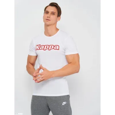 Футболка Kappa T-shirt Mezza Manica Girocollo con stampa logo petto белый L Муж K1335 Bianco-L - Robinzon.ua