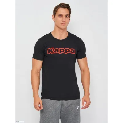 Футболка Kappa T-shirt Mezza Manica Girocollo con stampa logo petto черный M Муж K1335 Nero-M - Robinzon.ua