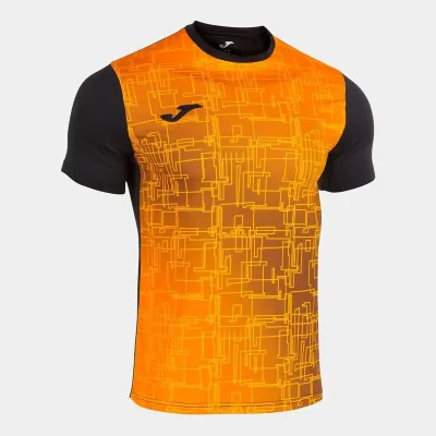 Футболка Joma ELITE VIII SHORT SLEEVE T-SHIRT черный,оранжевый M 101929.108 M - Robinzon.ua