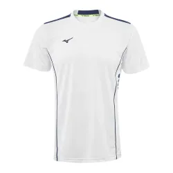 Футболка чоловіча MIZUNO Hex Rect Tee Білий/Синій XXL (62EA7002-71 XXL) - Robinzon.ua