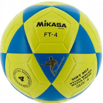 М'яч футбольний  MIKASA FT-4B size 4 Синій Жовтий (FT-4BY 4) - Robinzon.ua