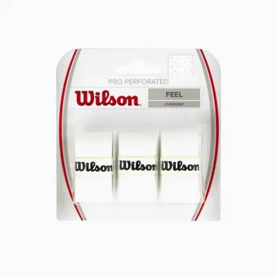 Обмотка Wilson pro overgrip perforated white 3pack WRZ4005 - Robinzon.ua