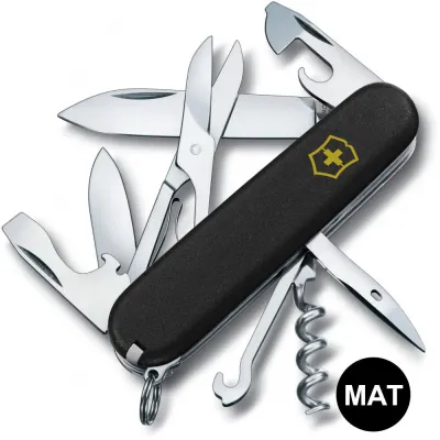Складаний ніж Victorinox CLIMBER MAT чорний матовий лак з жовт.лого 1.3703.3.M0008p - Robinzon.ua