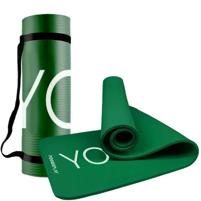 Коврик для йоги и фитнеса PowerPlay 4151 NBR 183*61*1.5 см Зелёный - Robinzon.ua