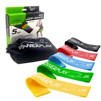 Фитнес-резинки набор из 5 шт PowerPlay 4113 - Robinzon.ua