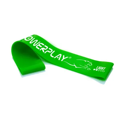 Гумка для фітнесу (стрічка-еспандер) PowerPlay 4113 Mini Power Band 0.6мм. Зелена (опір 1-5 кг) - Robinzon.ua